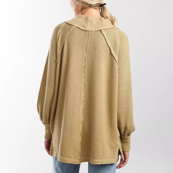 Free People Pullover Relaxed Sweater Oversized Top - Picture 8 of 10